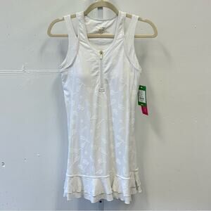 NWT Lilly Pulitzer UPF 50+ Delphina Tennis Dress White Small Athleisure
